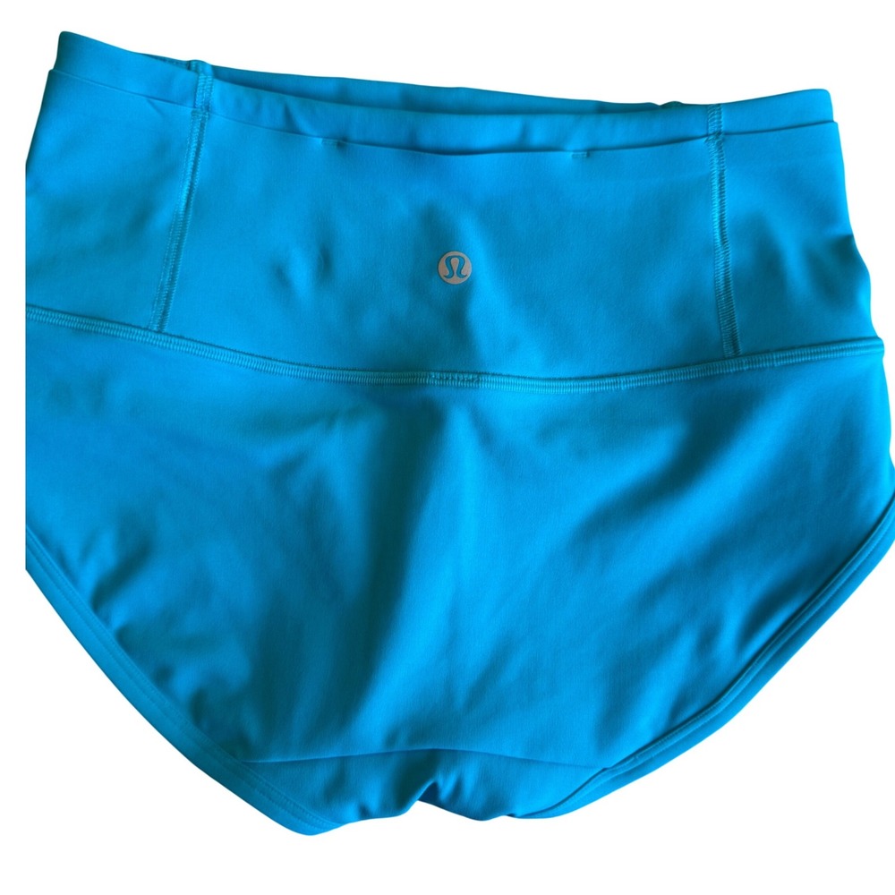 NWOT Lululemon High Rise Swim Bottoms Women 4 Turquoise Bikini Full Coverage - Picture 5 of 7